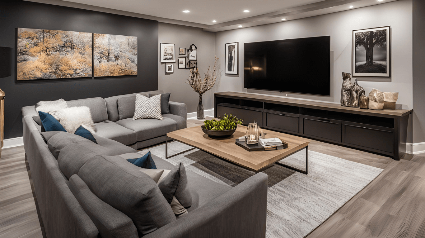 Basement Finishing: Transform unused space into a cozy family area, office, or rental unit.